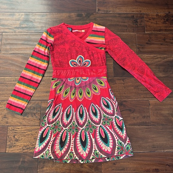 Desigual | Multicolor Long Sleeve tricot Dress size 9/10 - Picture 3 of 11